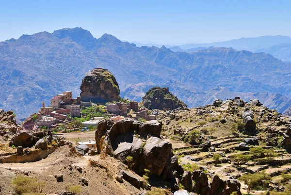 Góry Jemen Wschodniej Haraz Hutaib Ważne Sanktuarium Dla Wyznawców Sekty — Zdjęcie stockowe
