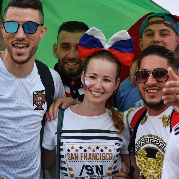 Mosca Russia Giugno 2018 Coppa Del Mondo 2018 Tifosi Calcio — Foto Stock