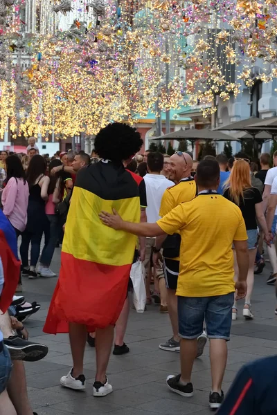 Moskou Rusland Juni 2018 Voetbalfan Uit Verschillende Landen Straten Van — Stockfoto