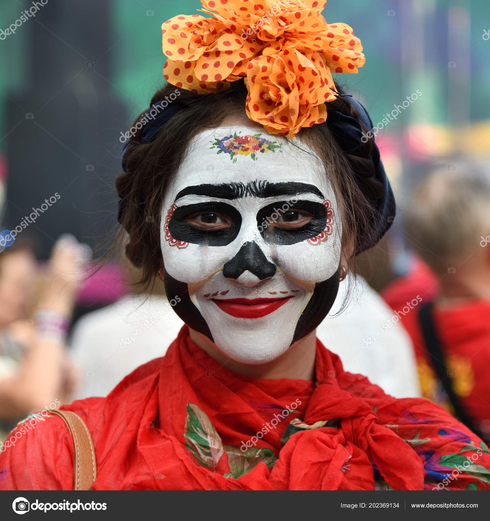 Moscow June 2018 Sugar Skull Makeup Los – Stock Editorial Photo © znm666 #202369134