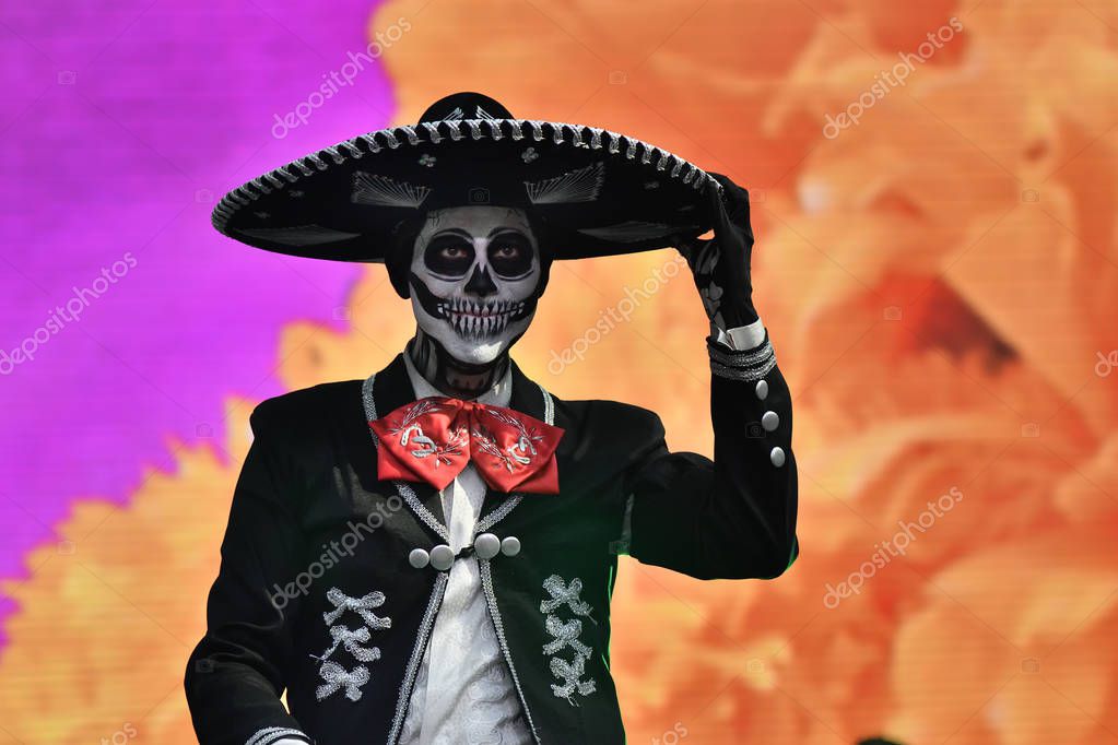 Teschio Messicano Morte Messicana Vestito Costume Di Morte