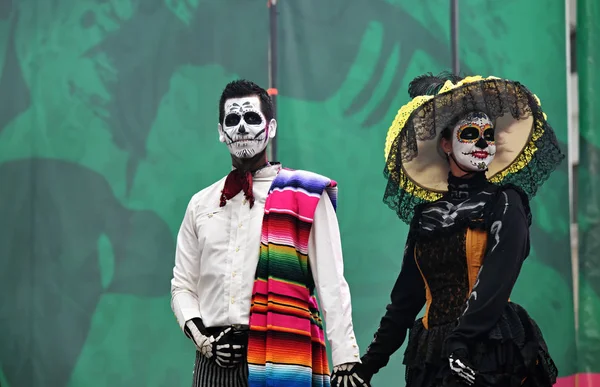 Moscú Rusia Junio 2018 Participantes Carnaval Mexicano Dia Los Muertos — Foto de Stock