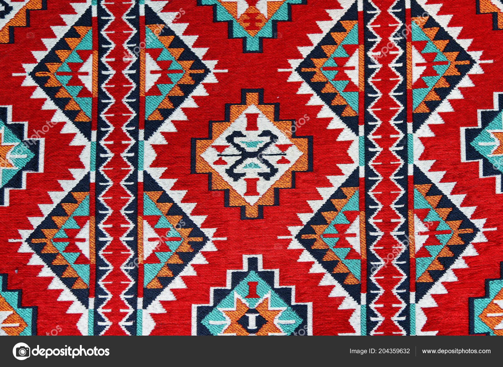 Arabian Sadu Weaving Middle Eastern Traditional Rug Texture Detail