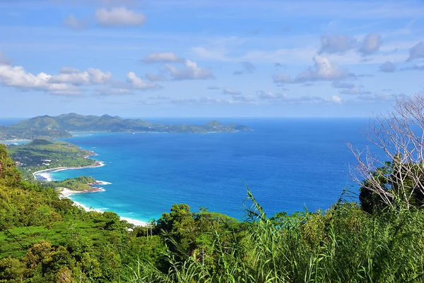Вид Воздуха Побережье Сейшельских Островов Mahe — стоковое фото