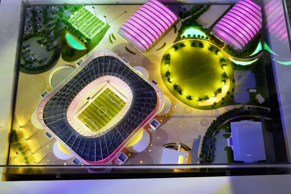 Moscow Russia July 2018 Mock Khalifa International Stadium Which Matches — Stock Photo, Image