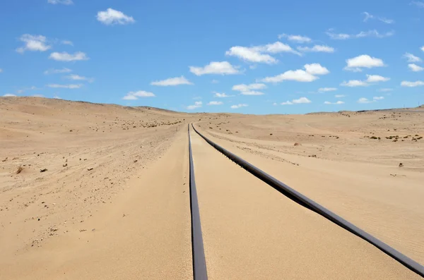 ナミブ砂漠 ナミビア アフリカの鉄道 — ストック写真