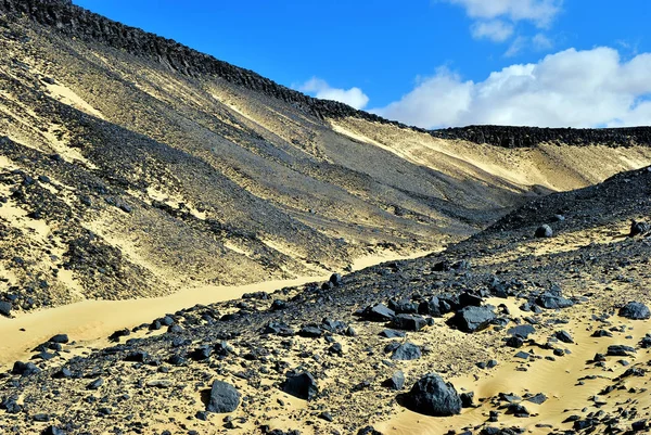 Bela Paisagem Deserto Negro Saara Egito — Fotografia de Stock