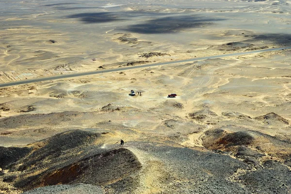 Sahara Ägypten Dezember 2008 Touristen Klettern Auf Den Hügel Der — Stockfoto