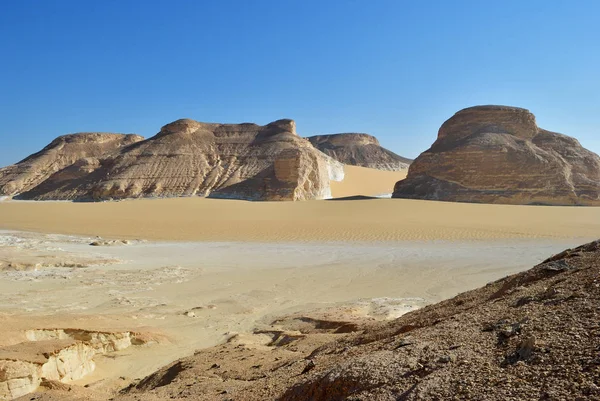 Torre Montanhas Aqabat Deserto Nascer Sol África Saara Egipto — Fotografia de Stock