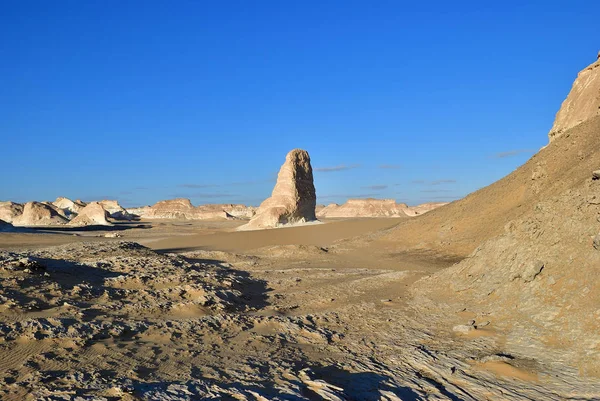 Montañas Torre Desierto Aqabat Atardecer África Sahara Egipto — Foto de Stock