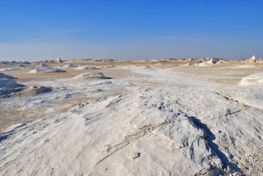 Güzel manzara. Western beyaz çöl, Sahara. Mısır. Afrika. Aish el-Ghorab. Mantar