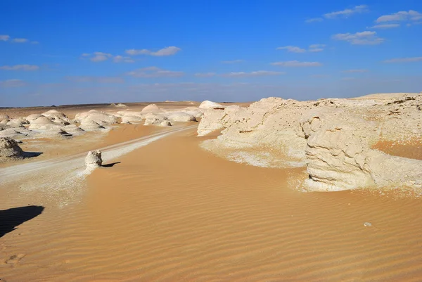 Hermoso Paisaje Desértico Desierto Blanco Occidental Sahara Egipto África Khiyam — Foto de Stock