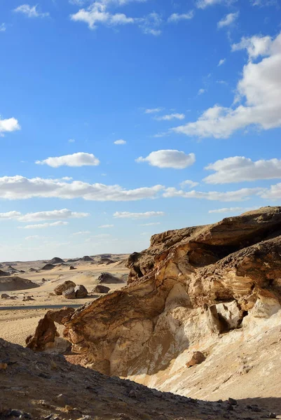 Deserto Del Sahara Deserto Bianco Occidentale Gabel Cristal Montagna Cristal — Foto Stock