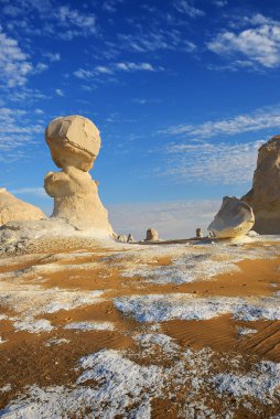 Güzel soyut doğası kaya oluşumları Western beyaz çöl, Sahara Heykel Sergisi. Mısır. Afrika