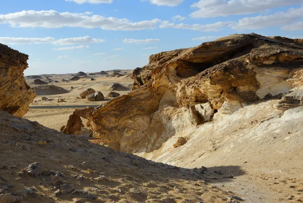 Desierto Del Sahara Desierto Blanco Occidental Gabel Cristal Montaña Cristal — Foto de Stock