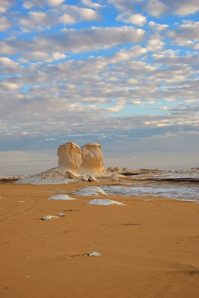 Belle Nature Abstraite Formations Rocheuses Aka Sculptures Dans Désert Blanc — Photo