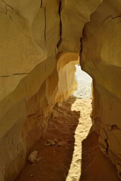 Sandstone Cave Western White Desert Sahara Egypt Africa — Stock Photo, Image
