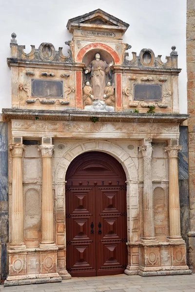 Arquitetura Portuguesa Antigo Portão Igreja Santa Maria Óbidos Portugal — Fotografia de Stock