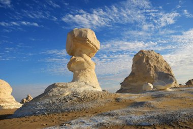 Güzel soyut doğası kaya oluşumları Western beyaz çöl, Sahara Heykel Sergisi. Mısır