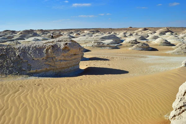 Hermoso Paisaje Desértico Desierto Blanco Occidental Sahara Egipto África Khiyam — Foto de Stock