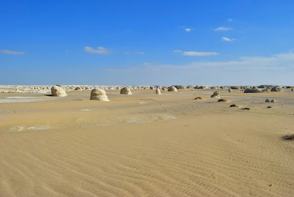 Valea Corturilor Frumos Peisaj Deşert Deşertul Alb Sahara Egipt Africa — Fotografie, imagine de stoc