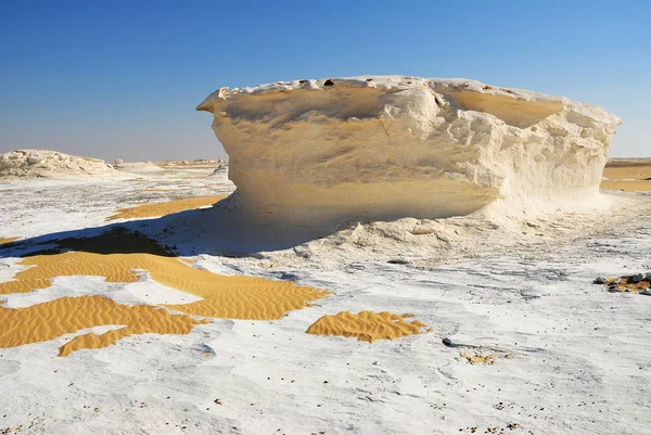 Frumoase Formațiuni Abstracte Rocă Naturală Deșertul Alb Occidental Sahara Egipt — Fotografie, imagine de stoc