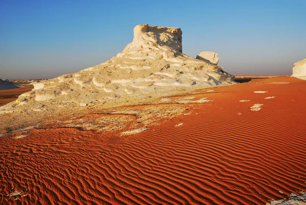 Güzel Soyut Doğası Kaya Oluşumları Western Beyaz Çöl Sahara Mısır — Stok fotoğraf