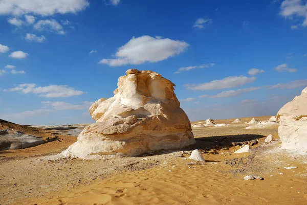 Belas Formações Rochosas Abstratas Natureza Deserto Branco Ocidental Saara Egipto — Fotografia de Stock