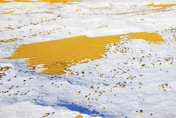 Nydelig Abstrakt Naturlandskap Den Vestlige Hvite Ørken Ved Soloppgang Sahara – stockfoto
