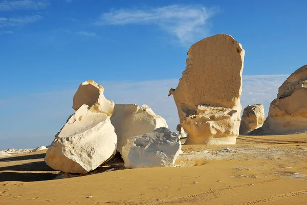 Hermosas Formaciones Rocas Naturales Abstractas Desierto Blanco Occidental Sahara Egipto — Foto de Stock