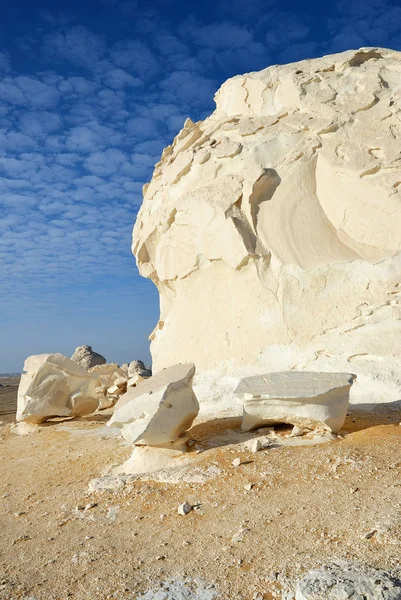 Güzel Soyut Doğası Kaya Oluşumları Western Beyaz Çöl Sahara Mısır — Stok fotoğraf