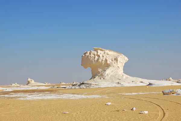 Güzel Soyut Doğası Kaya Oluşumları Western Beyaz Çöl Sahara Mısır — Stok fotoğraf