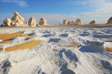 Gün batımında, Sahara çöl Western beyaz güzel manzara. Mısır