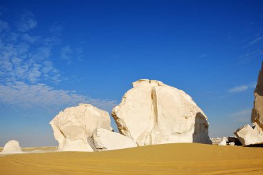 Güzel soyut doğası kaya oluşumları Western beyaz çöl, Sahara Heykel Sergisi. Mısır