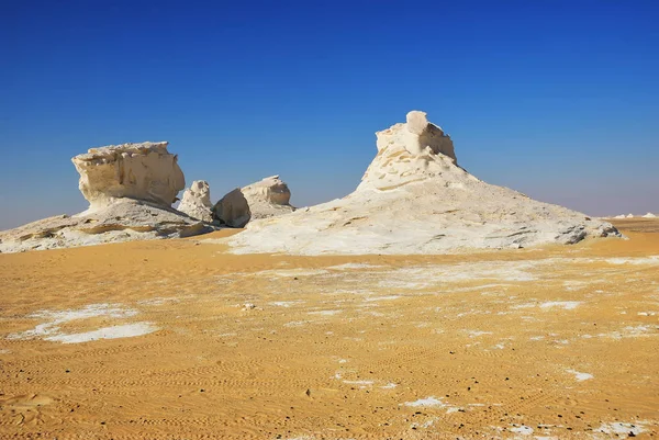 Красивые Абстрактные Природные Скалы Скульптуры Западной Белой Пустыне Сахара Египет — стоковое фото