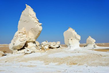 Güzel soyut doğası kaya oluşumları Western beyaz güneş doğarken, Sahara çöl. Mısır
