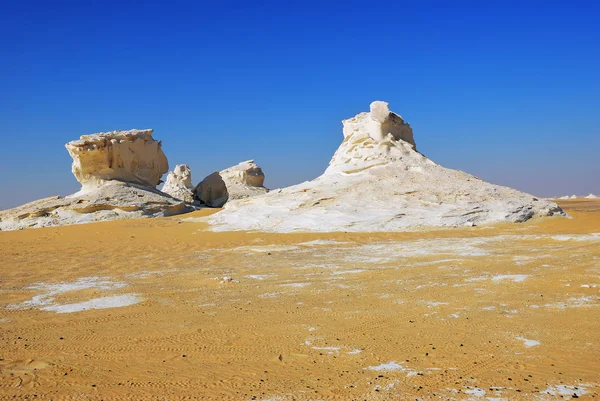 Vackra Abstrakt Natur Klippformationer Western White Öken Sahara Egypten — Stockfoto