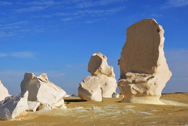Güzel Soyut Doğası Kaya Oluşumları Western Beyaz Sunet Sahara Çöl — Stok fotoğraf