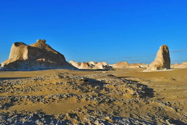 Torony Hegyek Aqabat Sivatagban Naplemente Afrika Szahara Egyiptom — Stock Fotó