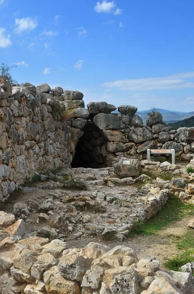 Mycenae Tiryns Arkeolojik Unesco Dünya Miras Listesi Yazılı Yunanistan Kalıntıları — Stok fotoğraf