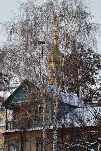 Russische Traditionele Architectuur Winter Voronezh Rusland — Stockfoto