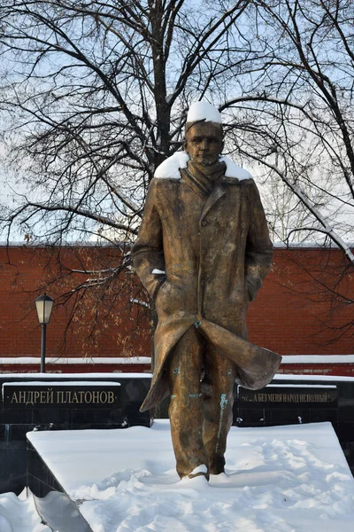 Voronezh Rusland Januari 2019 Monument Voor Andrej Platonov Voronezj Platonov — Stockfoto