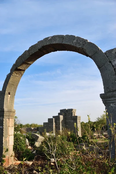 Kamenné Oblouky Ruiny Římského Města Olba Provincii Mersin Při Západu — Stock fotografie