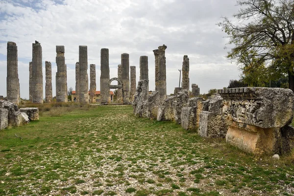 Ruin Temple Zeus Olbius Shown Autumn Time Anatolia Turkey — Stock Photo, Image