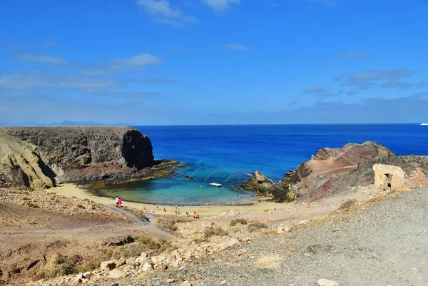 A Papagayo strand, Lanzarote, Kanári-szigetek, Spanyolország — Stock Fotó