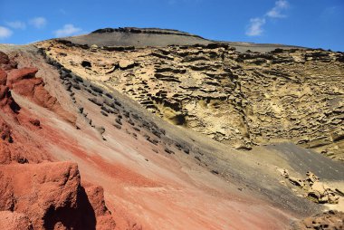 El Golfo Gölü. Lanzarote Adası. İspanya