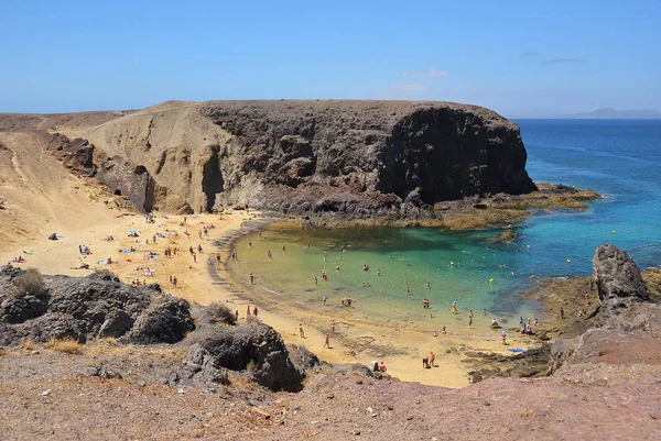 Pláž Papagayo, lanzarote, Kanárské ostrovy, Španělsko — Stock fotografie