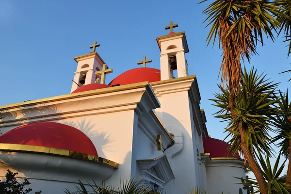 Griechisch-orthodoxes Kloster der heiligen Apostel in Kapernaum, isr — Stockfoto