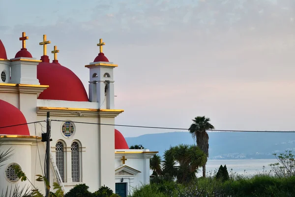 Griechisch-orthodoxes Kloster der heiligen Apostel in Kapernaum, isr — Stockfoto