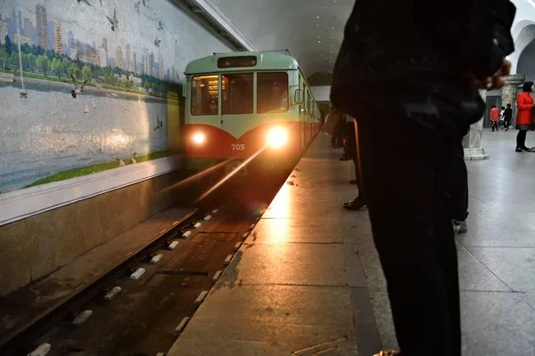 Pyongyang, North Korea. Metro station — Stock Photo, Image